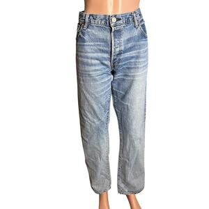 Moussy Women’s Vintage Button Fly Wide Leg Jeans 34 x 30 Western Coastal Cowgirl